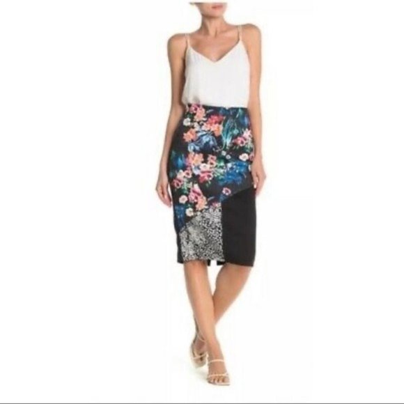 Nicole Miller New York Mix Print Pencil Skirt - Picture 3 of 7
